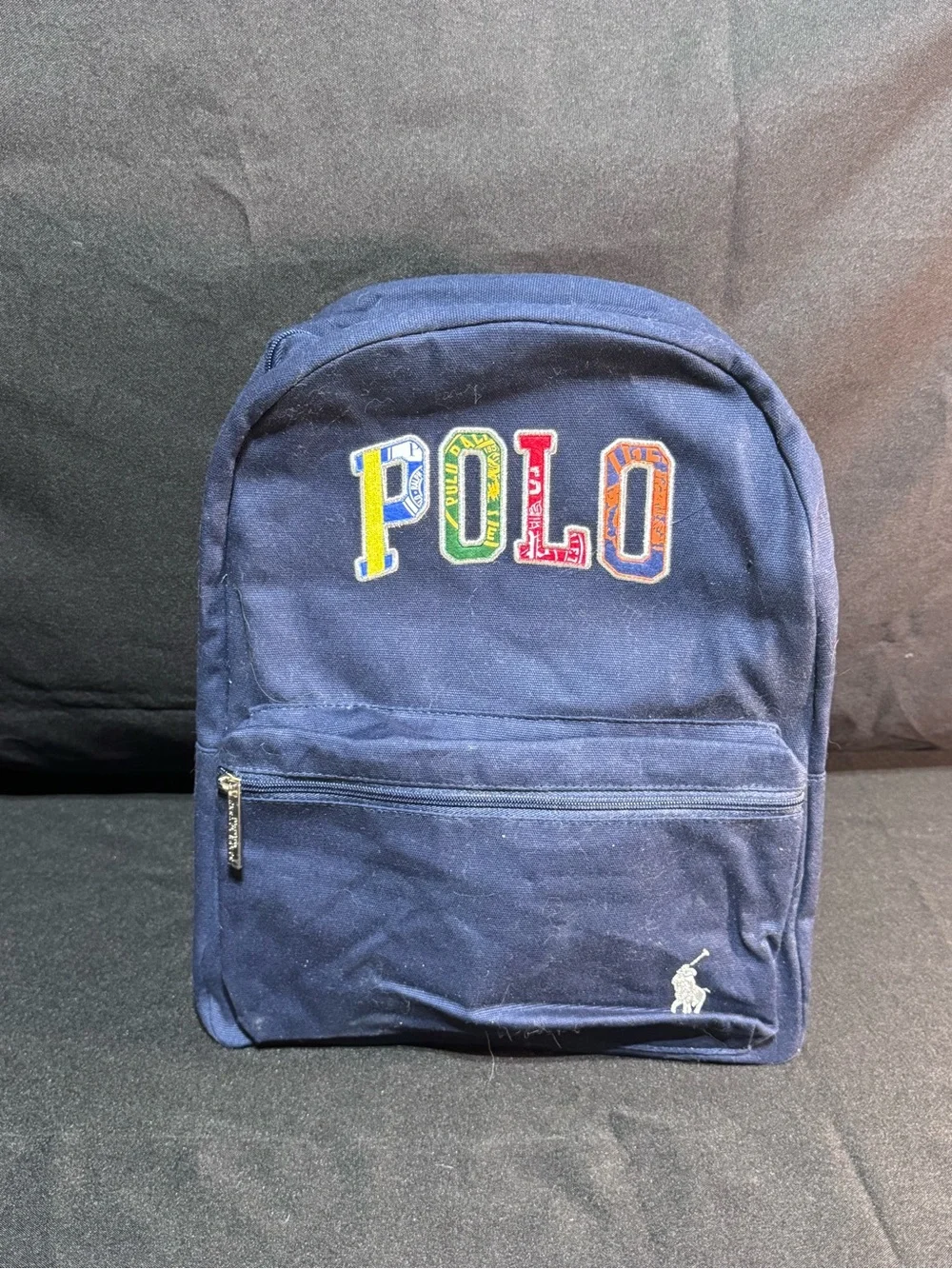 Polo by Ralph Lauren Navy Backpack with Multicolor POLO Patch